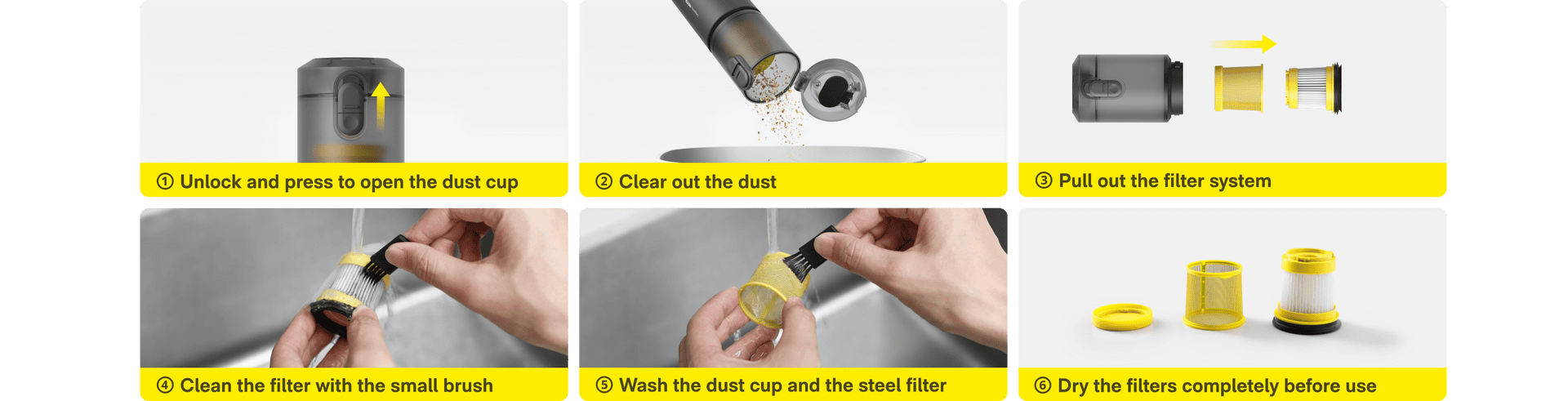 How to clean the filter
